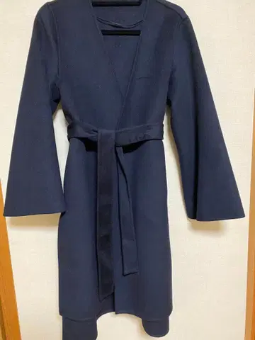UNIQLO:C 네이비 롱 코트 벨트 포함