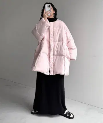 Wee9s 퍼펙트 실루엣 다운 핑크