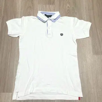 타미힐피거 피케 셔츠 반팔 원 포인트 화이트 면 M