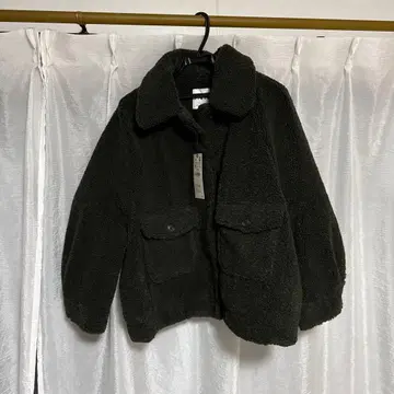 다크 그린 보아 자켓 M