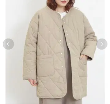 [ 새상품 ] SM2 사만사 모스모스 퀼트 미들 기장 코트 베이지