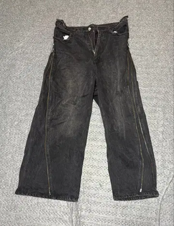 GRANCY 데님 지퍼 블랙 L 사이즈