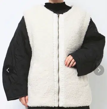 MURUA 베스트 x 퀼팅 블루종 세트 ( 블랙 )