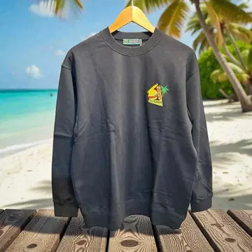 Hula Lani 하와이안 맨투맨 원포인트 자수 햄버거 남성용 M