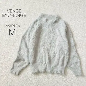 [반스 체인지] 샤기 니트 긴팔 모크넥 페미닌 새상품급