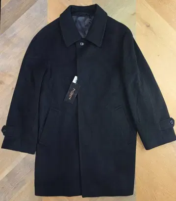 [ 새상품 ] 캐시미어 미사용 블랙 롱 코트 poranza y49