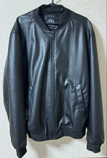 ZARA 블랙 가죽 자켓 XL