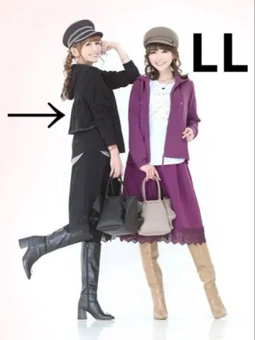 새상품급 앤드러브 QVC LL 사이즈 백 프릴 후드티 &LOVE