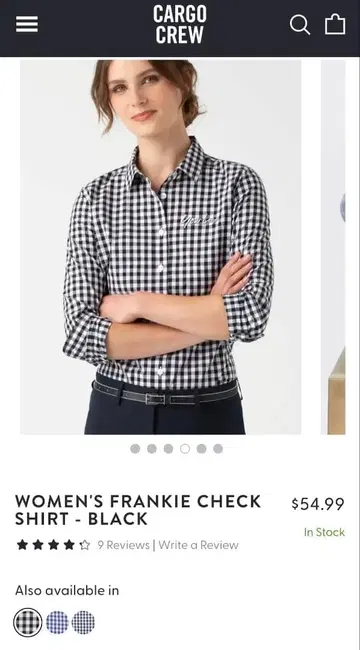 CARGO CREW 셔츠 AU8 블랙 새상품급