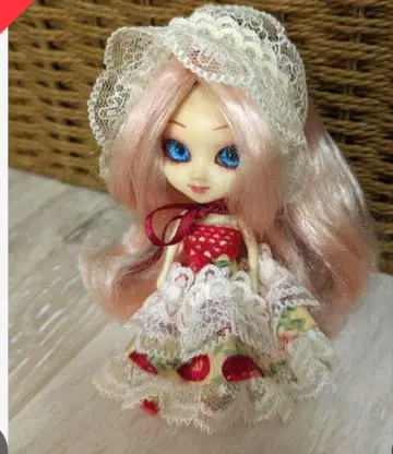 커스텀 인형 딸기 무늬 드레스