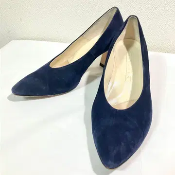 YOSHITO 스웨이드 펌프스 네이비 23.5cm