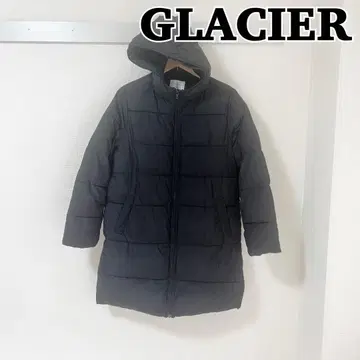 GLACIER 그라시아 블랙 충전솜 롱 파이버 다운 코트