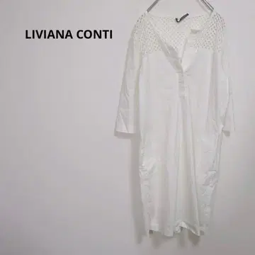 리비아나 콘티 셔츠 원피스 키넥 비침 롱 이탈리아제