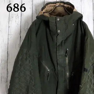 686 스노우보드웨어 자켓 울 라이크 소재 마운틴 파카