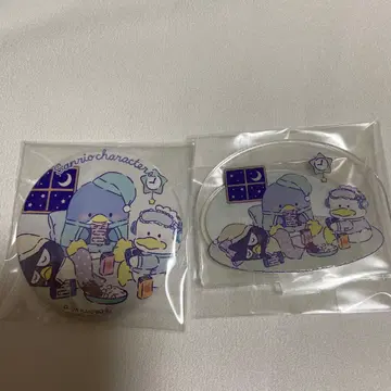 파자마 파티 바츠마루 샘 페클 산리오 아크릴 스탠드 캔뱃지