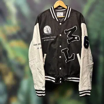 [ 3XL ] 초 빅 사이즈 바시티 자켓 MOONLIGHT 자수 스트릿