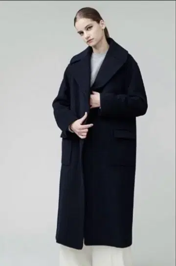 ebure 네이비 롱 코트 36