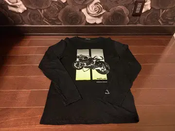 REPLAY 바이크 프린트 긴팔 티셔츠