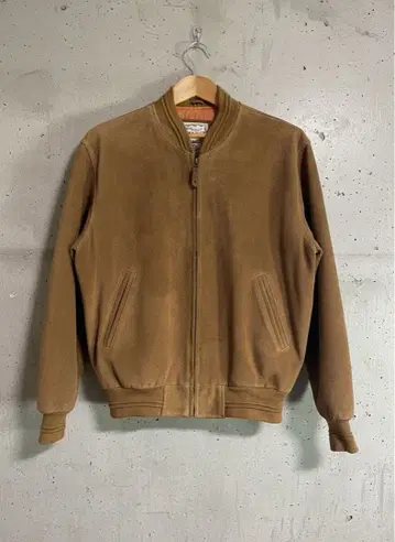 새상품급 천연 가죽 소가죽 스웨이드 MA-1 봄버 자켓 사이즈 L