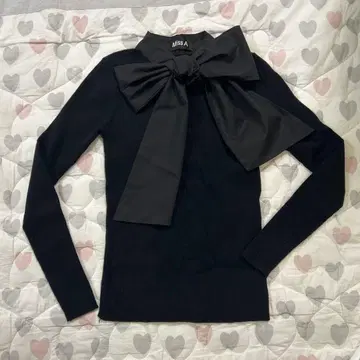 Miss A 빅 리본 긴팔 니트 한국 블랙