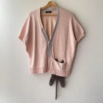 [ 새상품급 ] Ne-net 네넷 동물 가디건 상의 애니멀 핑크