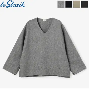[ Le glazik ] 르 글라지크 울 플란넬 V넥 풀오버