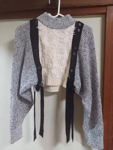 퍼블릭 도쿄 PUBLIC TOKYO 컷 프린지 니트 스웨터