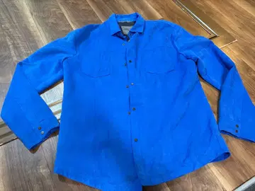 ZARA 파랑 스웨이드풍 긴팔 셔츠