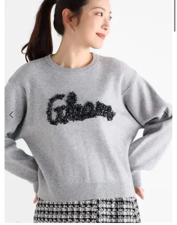 2025 가을/겨울 새상품 Vin 야마다야 로고 자수 니트