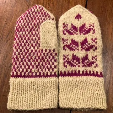 장갑 손뜨개질 북유럽