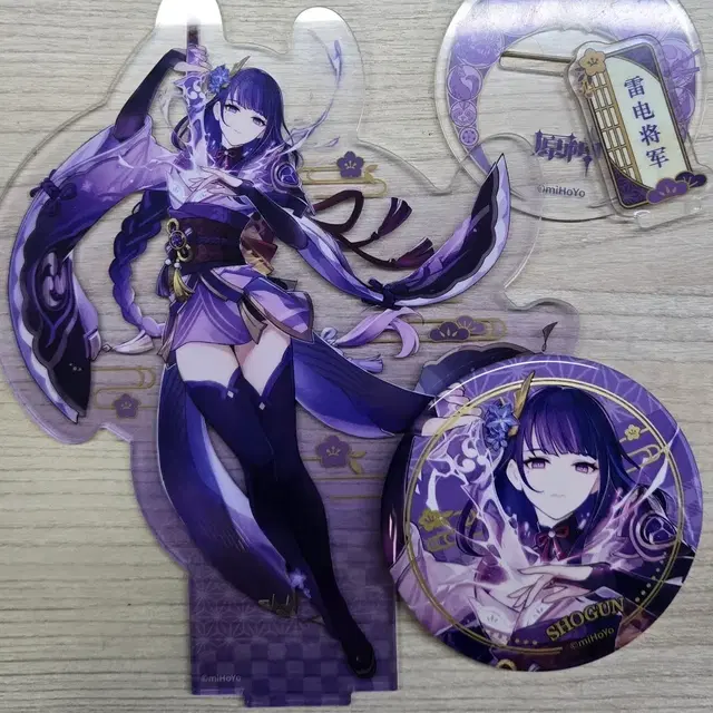 원신 라이덴 쇼군 아크릴 스탠드 + 캔뱃지