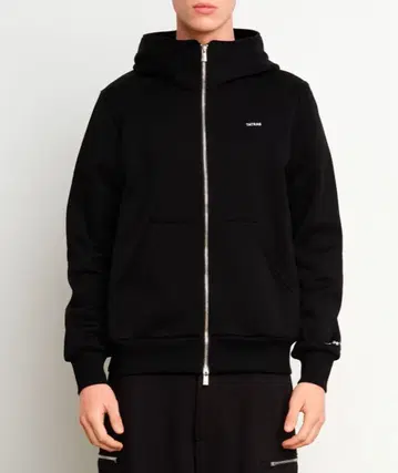 [ 새상품급 ] TATRAS 블랙 더블 지퍼 후드티