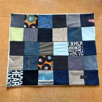 리메이크 데님 담요 패치워크 무릎 담요