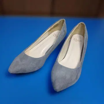 그레이 스웨이드풍 스틸레토 펌프스 24.5cm