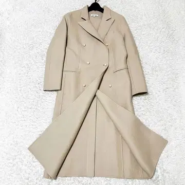 매디슨 블루 펄 버튼 더블 체스터 코트 XS