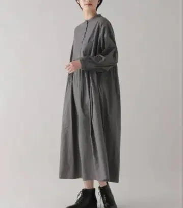 natural by clip 개더 셔츠 원피스