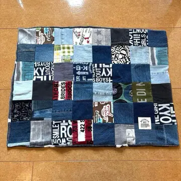 리메이크 데님 담요 패치워크 무릎 담요