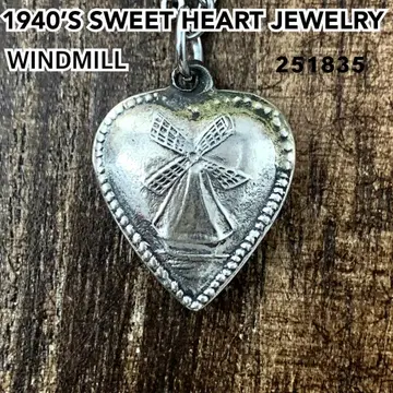 스위트하트 주얼리 풍차 실버 빈티지 목걸이 NAVY