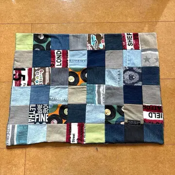 리메이크 데님 담요 패치워크 무릎 담요