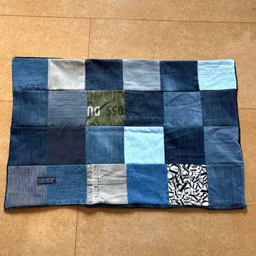 리메이크 데님 담요 패치워크 무릎 담요