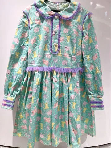 fafa 페페 cat 패턴 긴팔 원피스