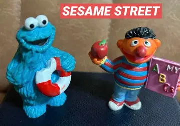 vintage 세서미 스트릿 어니 쿠키 몬스터 PVC 피규어