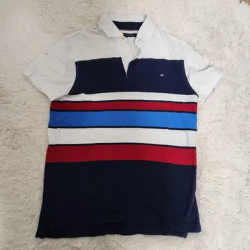 TOMMY HILFIGER 스트라이프 피케 셔츠 S