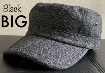 배송비 포함 새상품 빅 사이즈 모자 트위드 워크캡 울 자카드 블랙