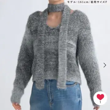 FOREVER21 그라데이션 라메 니트 풀오버 그레이