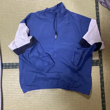 파랑 하프 지퍼 나일론 자켓 M 사이즈