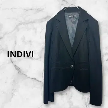 INDIVI 인디비 테일러드 자켓 울 L 블랙