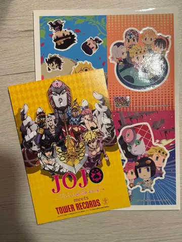죠죠의 기묘한 모험 타워 레코드 피타파타 스티커 엽서