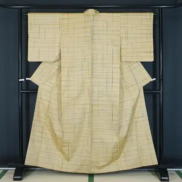 화이트 브라운 격자 순수 실크 캐주얼 155cm a835