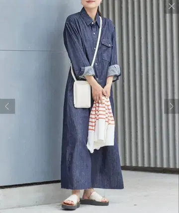 Lee x CIAOPANICTYPY 인디고 데님 셔츠 원피스 F 사이즈